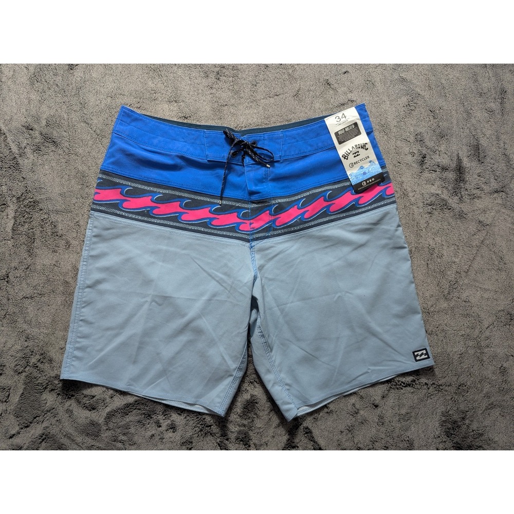Billabong Momentum Pro Swim Trunks Men's Size 34 Blue